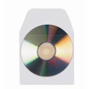 Självhäftande CD-fickor med flik - 10 st.